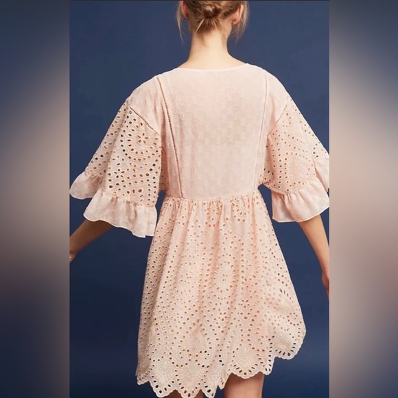 Axemi + Kin Brooke Eyelet Swing Dress in light pink - Picture 2 of 7